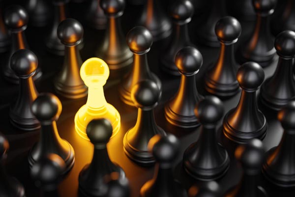 Leadership concept by chess